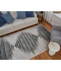 Micah Area Rug Feizy Micah Scandinavian Diamond, Black/Silver/Taupe, 6'-7" x 9'-6" Area Rug