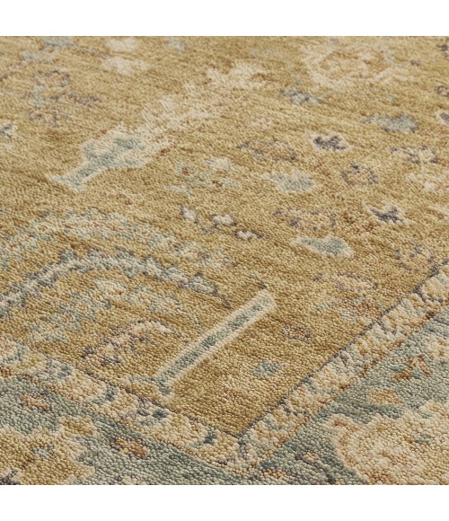 Carrington Area Rug Feizy Carrington Vintage Oriental, Gold/Blue/Gray, 9'-6" x 13'-6" Area Rug