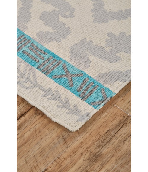 Adia Area Rug Feizy Adia Global Diamond, Gray/Ivory/Blue, 8' x 11' Area Rug