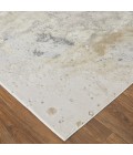 Feizy Astra Industrial Abstract, Gray/Gold/Ivory, 8' x 10' Area Rug