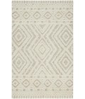 Feizy Anica Moroccan Wool Rug w/Diamonds, Ivory/Natural Tan, 4ft x 6ft Accent Rug