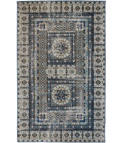 Feizy Nolan 39BYF GRAY/BLUE Area Rug 12 ft. 10 in. X 15 ft. Rectangular