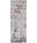 Laina Area Rug Feizy Laina Industrial Abstract, Ivory/Gray/Blue, 3' x 10' Runner