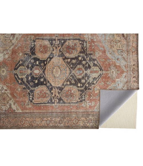 Percy Area Rug Feizy Percy Vintage Medallion Rug, Pink Clay/Charcoal Gray, 2ft x 3ft Accent Rug