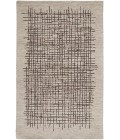 Feizy Maddox Modern Tufted Architectural Rug, Light Taupe/Chocolate Brown, 5ft x 8ft