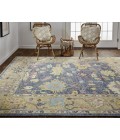 Feizy Karina Bohemian & Eclectic Persian, Gold/Blue/Purple, 12' x 15' Area Rug
