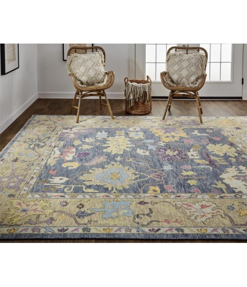 Feizy Karina Bohemian & Eclectic Persian, Gold/Blue/Purple, 12' x 15' Area Rug