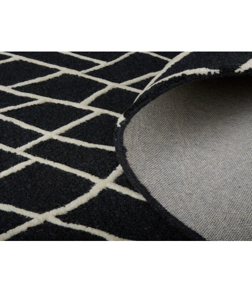 Feizy Lusk BLACK/WHITE Rug I70I8085 5 ft. X 8 ft. Rectangle - Rugs Town Feizy Lusk BLACK/WHITE I70I8085 5 ft. X 8 ft. Rectangle Rug