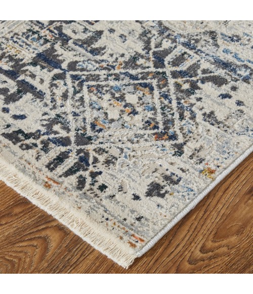 Kaia Area Rug Feizy Kaia Casual Distressed, Ivory/Gray/Taupe, 2'-6" x 10' Runner