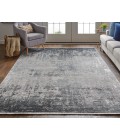 Feizy Cadiz Gradient Watercolor Rug, Silver Gray/Black, 2ft-2in x 3ft-2in Area Rug