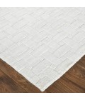 Feizy Redford Minimal Viscose Rug, White, 12' x 15' Area Rug