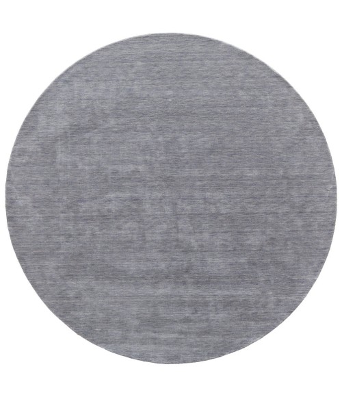 Feizy Luna Casual Solid, Gray/Blue, 10' x 10' Round Rug
