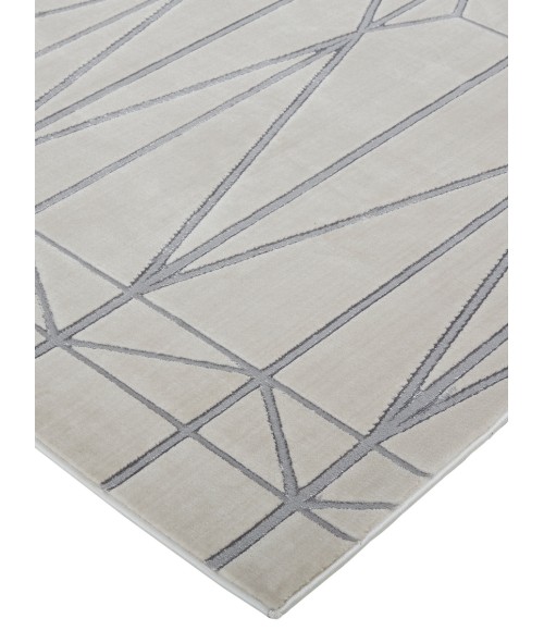 Feizy Micah IVORY/SILVER Rug 6943045F 5 ft. X 7 ft. Rectangle - Rugs Town Feizy Micah IVORY/SILVER 6943045F 5 ft. X 7 ft. Rectangle Rug