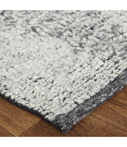 Feizy Alford Minimalist Eyelash Wool Rug, Silver Gray/Tuape, 11ft-6in x 15ft Area Rug