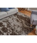 Feizy Indochine Luxury & Glam Solid, Gray/Black, 8' x 8' Round Rug