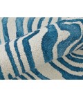 Lorrain Area Rug Feizy Lorrain Bohemian & Eclectic Abstract, Blue/Ivory, 10' x 10' Round Rug