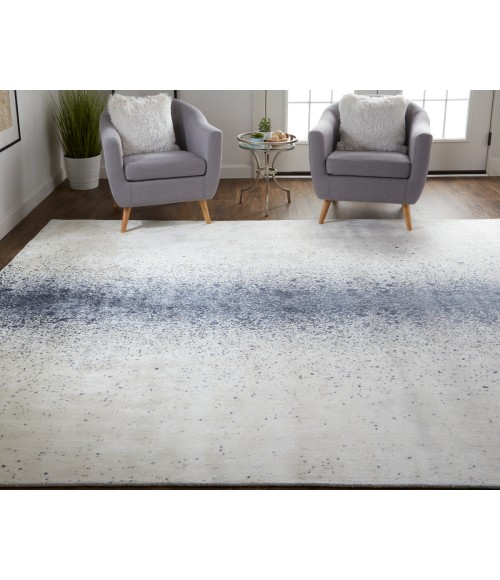 Feizy Grier Industrial Gradient & Ombre, Ivory/Blue/Gray, 8' x 10' Area Rug