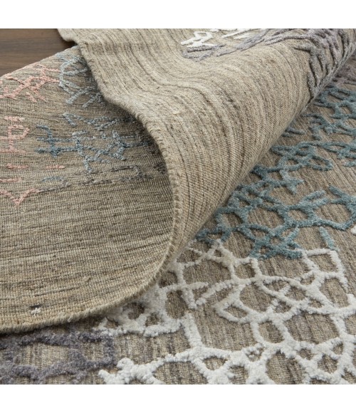 Elias Area Rug Feizy Elias Casual Abstract, Pink/Blue/Taupe, 2'-9" x 10' Runner