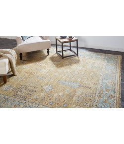 Feizy Carrington 6501F GOLD/LIGHT BLUE Area Rug 9 ft. 6 in. X 13 ft. 6 in. Rectangle