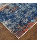Feizy Edgemont Casual Abstract, Ivory/Blue, 6'-7" x 9'-6" Area Rug