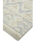 Anica Area Rug Feizy Anica Moroccan Chevorn Wool Tufted Area Rug, Ivory/Chambray Blue, 10ft x 14ft