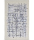 Feizy Maddox Modern Tufted Architectural Area Rug, Ivory/Navy Blue, 5ft x 8ft