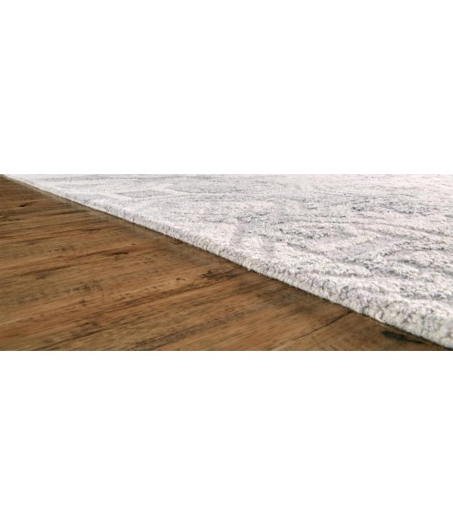 Feizy Asher Industrial Distressed, Gray/Ivory/Taupe, 9' x 12' Area Rug