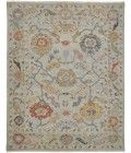 Feizy Karina Hand-Knotted Botanical Rug, Gray/Yellow/Orange, 3ft-6in x 5ft-6in