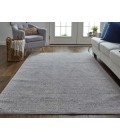 Feizy Francisco Moroccan Linear Rug, Gray/Ivory, 9' x 12' Area Rug