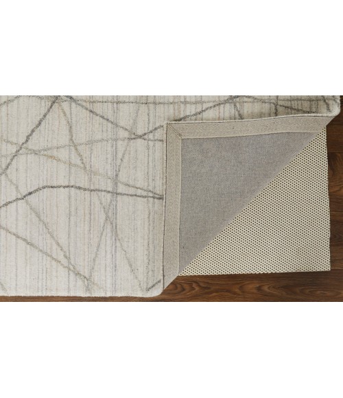 Feizy Whitton Casual Abstract, Ivory/Gray, 9' x 12' Area Rug