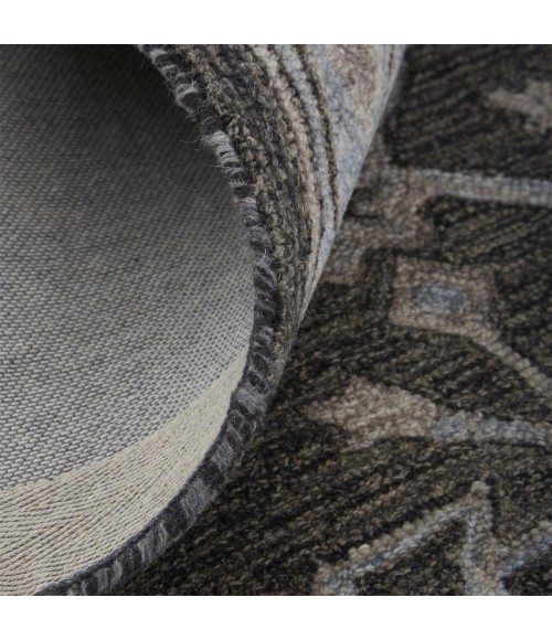 Feizy Fallon Rustic Farmhouse Rug, Ornamental, Warm Dark Gray, 10ft x 14ft Area Rug