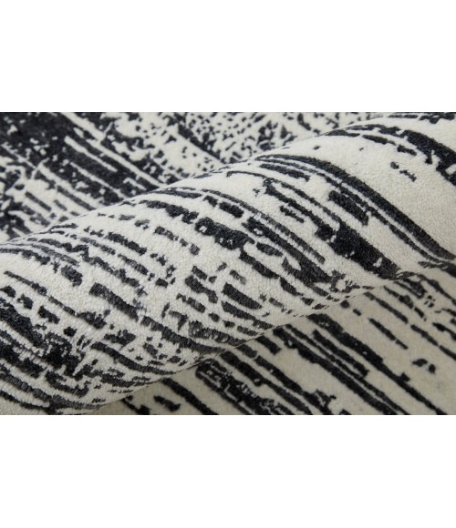 Feizy Coda Industrial Abstract, Black/White, 9' x 12' Area Rug