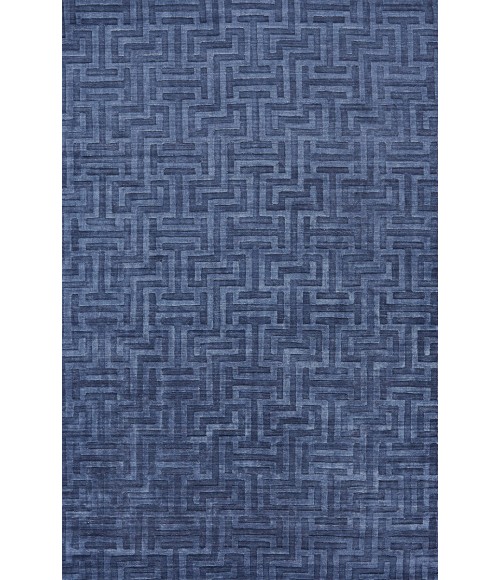 Gramercy Area Rug Feizy Gramercy Industrial Geometric, Blue, 5'-6" x 8'-6" Area Rug