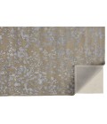 Feizy Bella High/Low Floral Wool Rug, Latte/Silver Gray, 2ft - 6in x 8ft, Runner