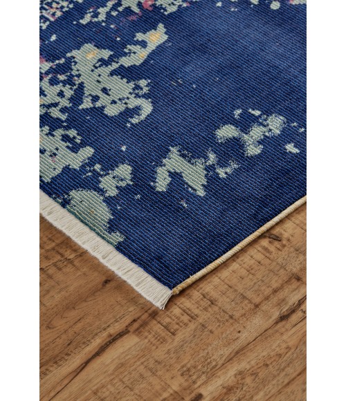 Feizy Torina Classic Abstract, Blue/Purple/Gold, 9'-6" x 12'-7" Area Rug