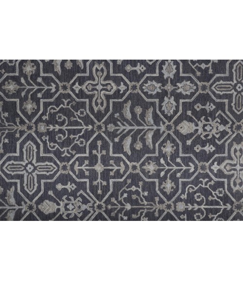 Feizy Fallon Rustic Farmhouse Rug, Ornamental, Odyssey Gray, 5ft x 8ft Area Rug