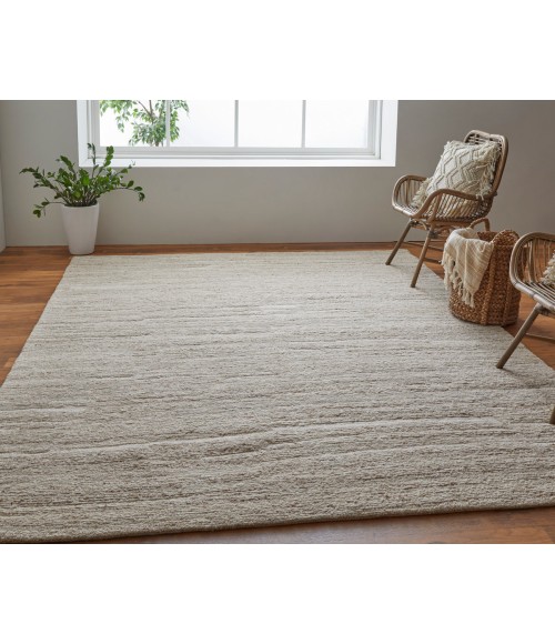 Feizy Navaro Scandinavian Distressed, Ivory, 9' x 9' Round Rug