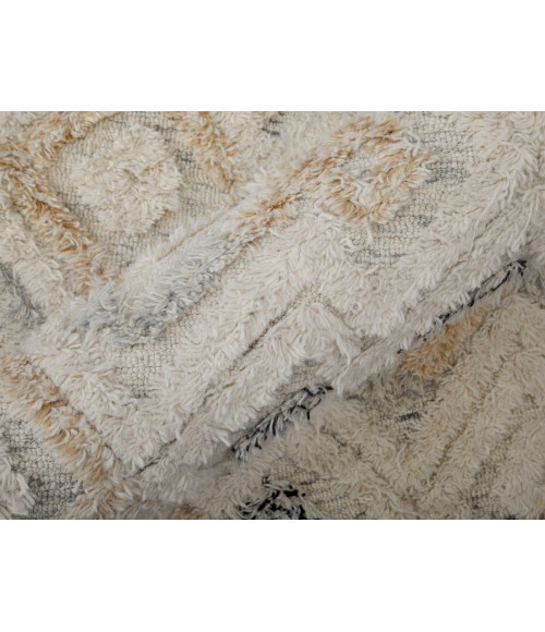 Anica Area Rug Feizy Anica Bohemian & Eclectic Moroccan, Ivory/Gray/Black, 12' x 15' Area Rug