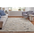Anica Area Rug Feizy Anica Bohemian & Eclectic Moroccan, Ivory/Gray/Black, 12' x 15' Area Rug