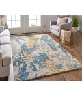 Feizy Everley Abstract Tufted Wool Rug, Opal Gray/Blue/Bronze, 5' x 8' Area Rug