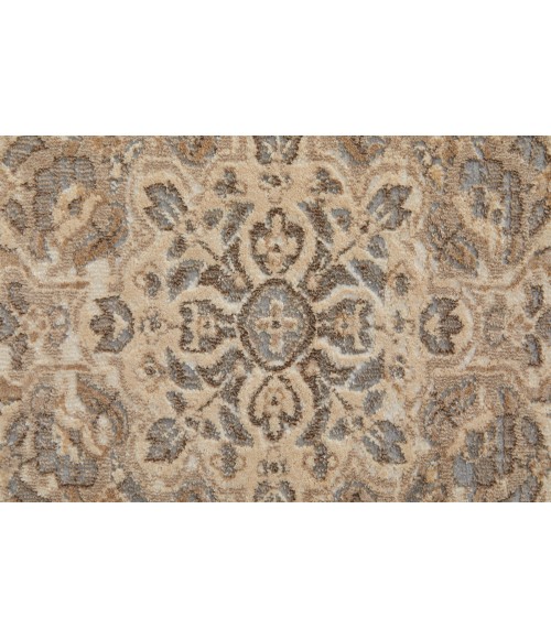 Feizy Celene Vintage Medallion, Tan/Brown/Ivory, 7'-9" x 10' Area Rug