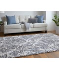 Feizy Mynka Casual Abstract, Gray/Ivory, 5' x 8' Area Rug