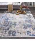 Cadiz Area Rug Feizy Cadiz Industrial Abstract, Ivory/Tan/Blue, 9'-9" x 13'-2" Area Rug