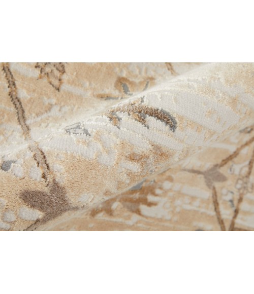 Celene Area Rug Feizy Celene Luxury & Glam Bordered, Tan/Ivory/Gray, 12' x 15' Area Rug