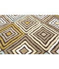 Feizy Saphir Mah Mid-Century Modern Geometric, Brown/Tan/Green, 7'-6" x 10'-6" Area Rug