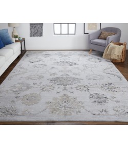Feizy Macklaine 39FQF SILVER/BEIGE Area Rug 12 ft. X 15 ft. Rectangle