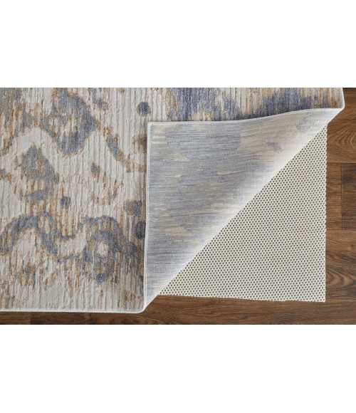 Laina Area Rug Feizy Laina Industrial Gradient & Ombre, Tan/Ivory/Blue, 2' x 3' Accent Rug