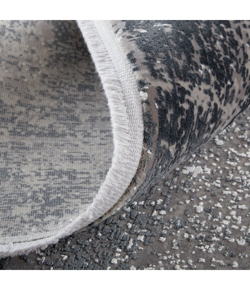 Feizy Cadiz Gradient Watercolor Rug, Silver Gray/Black, 2ft-2in x 3ft-2in Area Rug