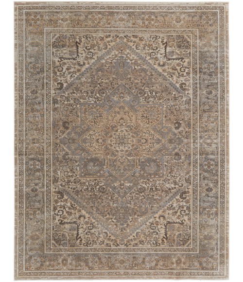 Feizy Celene Vintage Medallion, Tan/Brown/Ivory, 7'-9" x 10' Area Rug