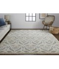 Feizy Beall Luxury Wool Rug, Arts and Crafts, Beige, 11ft - 6in x 15ft Area Rug